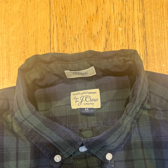 Classic Dark Blue and Green Checkered Shirt - Picture 2 of 4